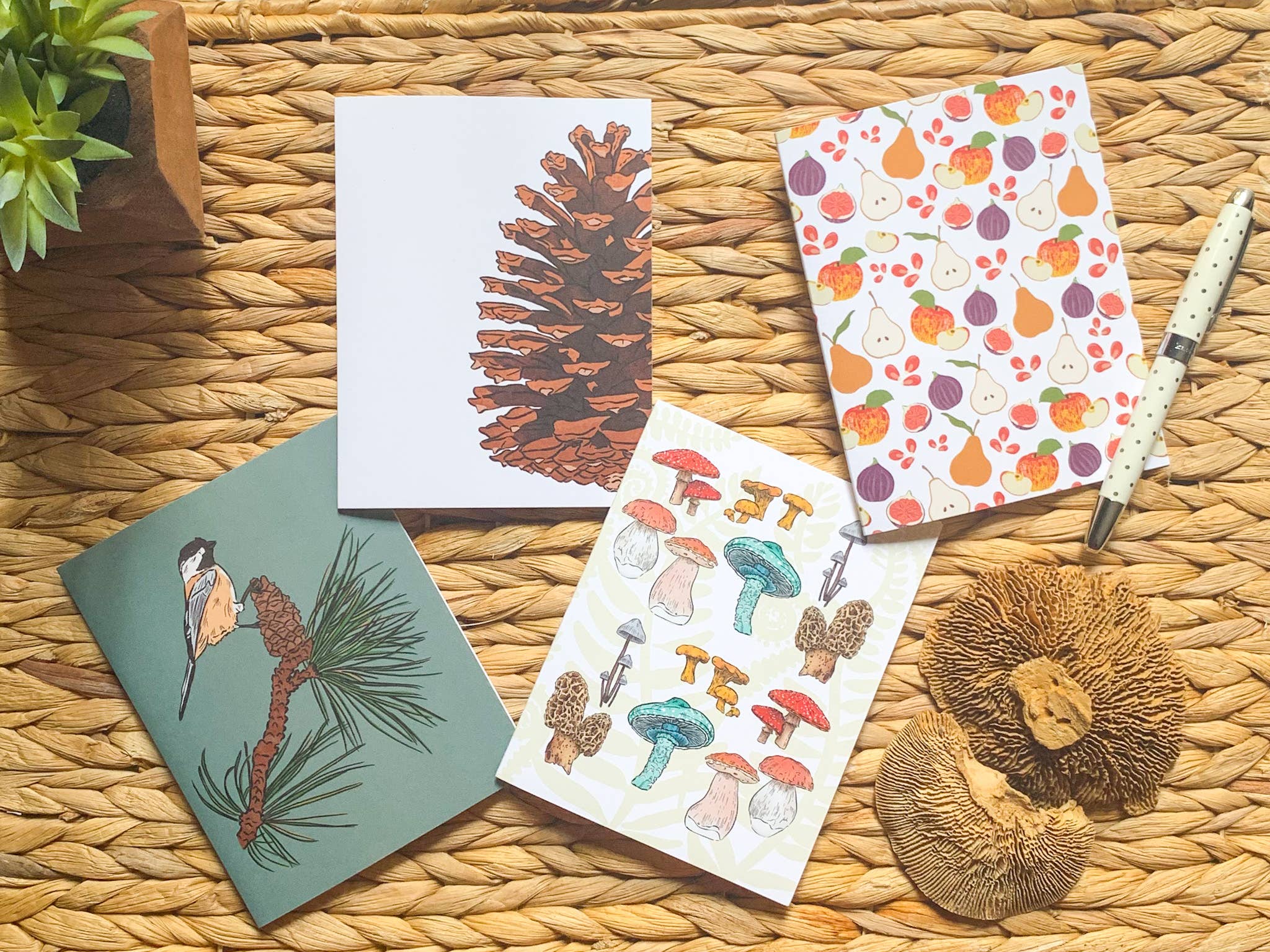 Bean Horse Car Designs - Wholesale Everyday Greeting Card - Mushroom Forest Greeting Card3