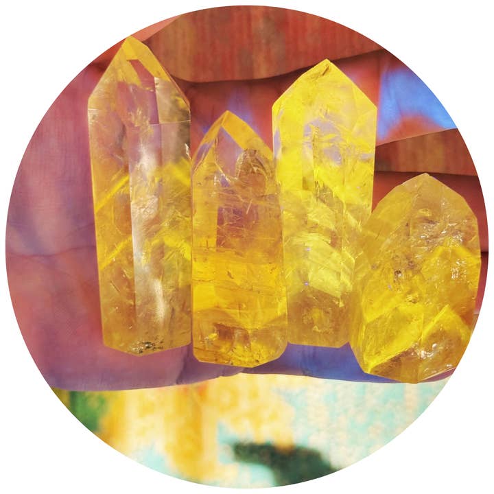 RARE Phantom Powellite UV Reactive Tower Fluorescent Crystal for wholesale by Mandala Gems