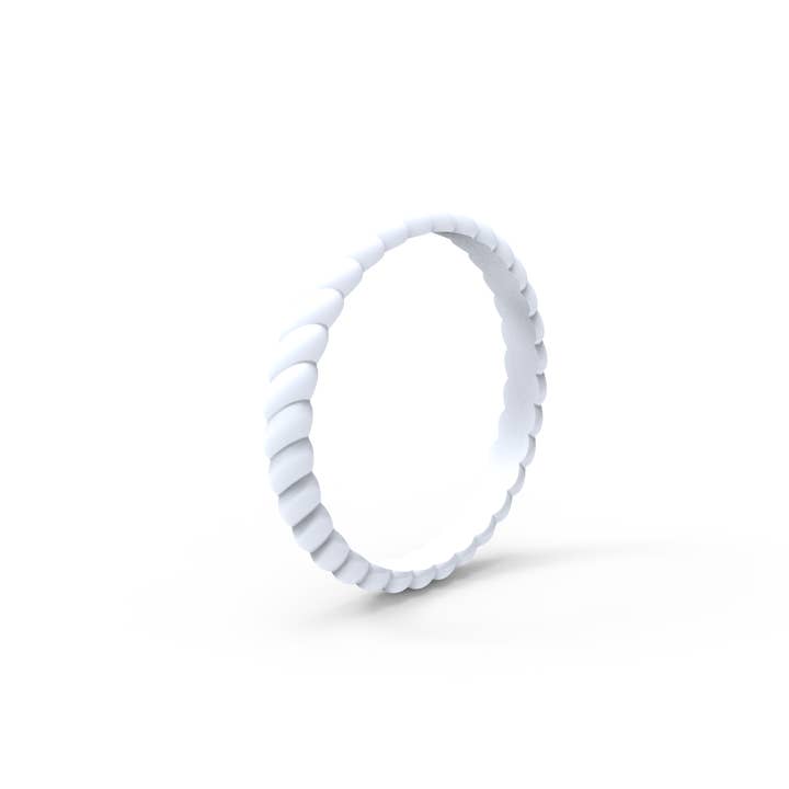 Women's Beveled Collection - White for wholesale by Relaxed Rings