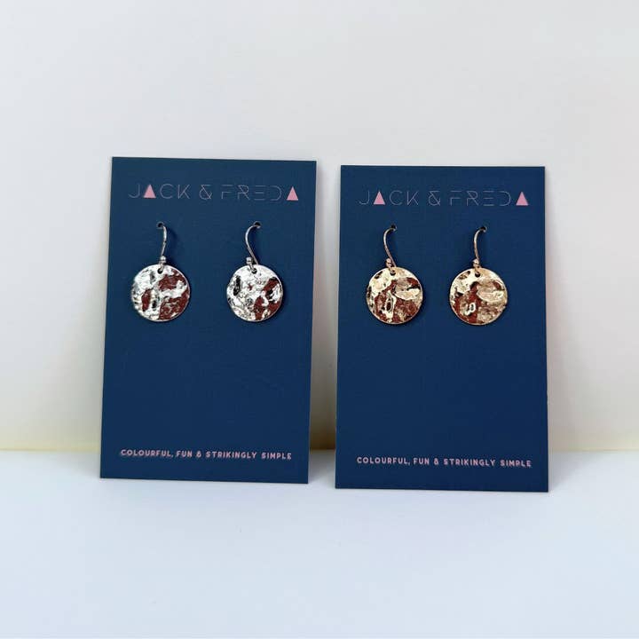 Hammered Dot Earrings for wholesale by Jack & Freda