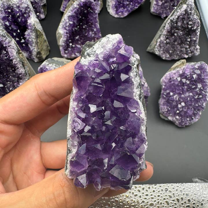 Foliesbijoux - Venta al por mayor Piedras/cristales espirituales - Amatista cruda Geode 210-240 g Uruguay AAA