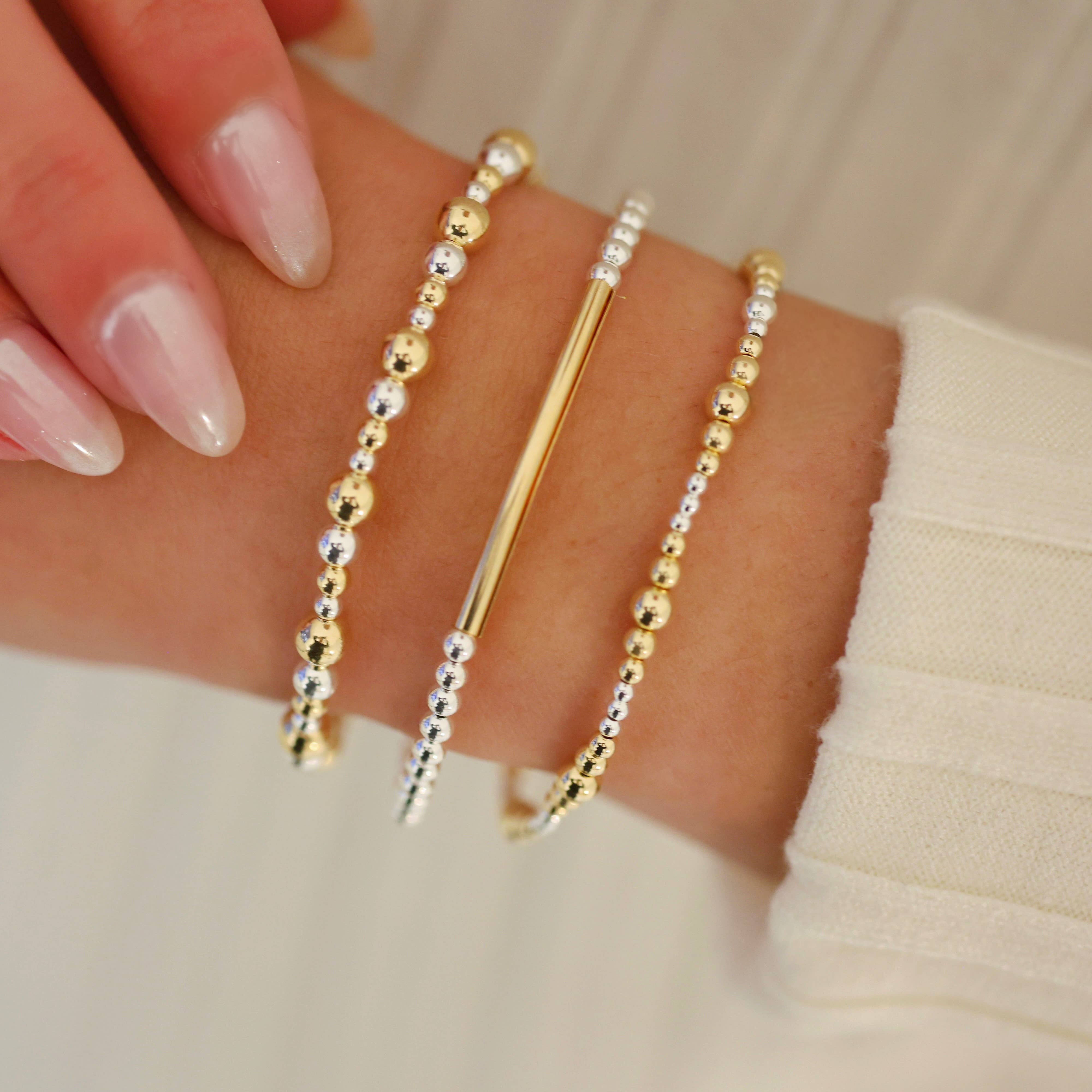 bara boheme – wholesale Beaded bracelet – Jamie | Gold Filled Beaded Bracelet3