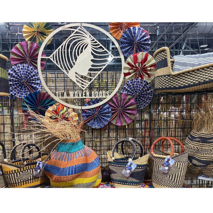 Ti-a Woven Goods - Wholesale Handheld Folding Fan - African Fabric Fan28