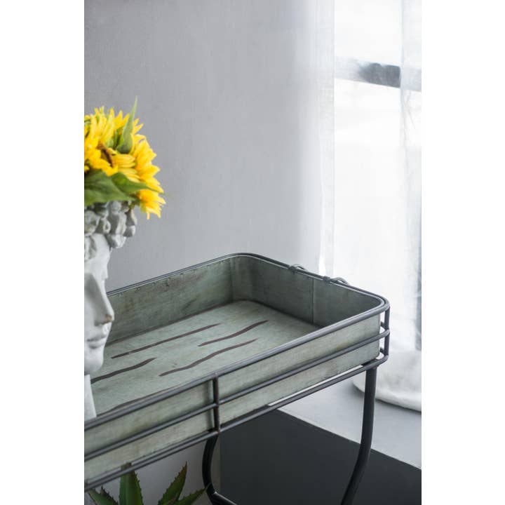 A&B Home Group Inc. - Wholesale Decorative Tray - Maggie Galvanized Tray Table1