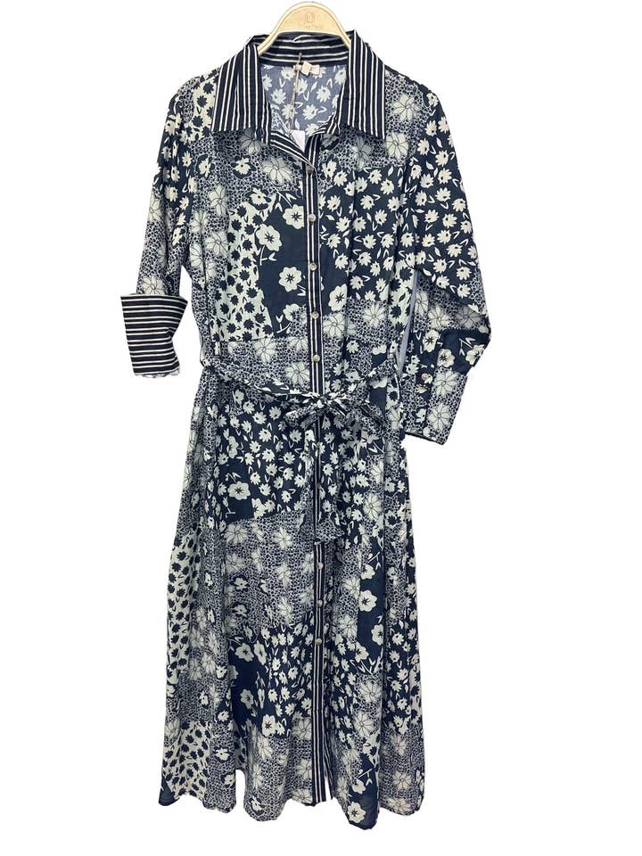 Orice - Wholesale Dress - Women's - Printed cotton shirt dress - Orice0