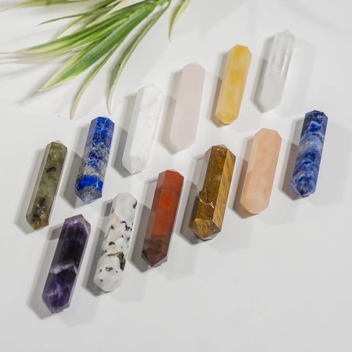 Kristallspetsar dubbelterminerade kristallpennor för wholesale av Soothing Crystals