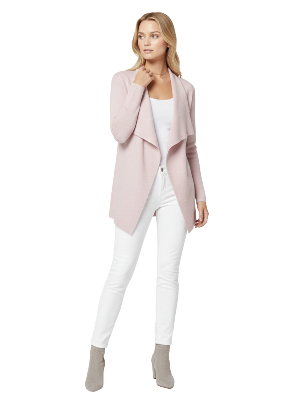 Mak - Wholesale Cardigan - Women's - Long Sleeve Open Front Draped Sweater Cardigan MK821822