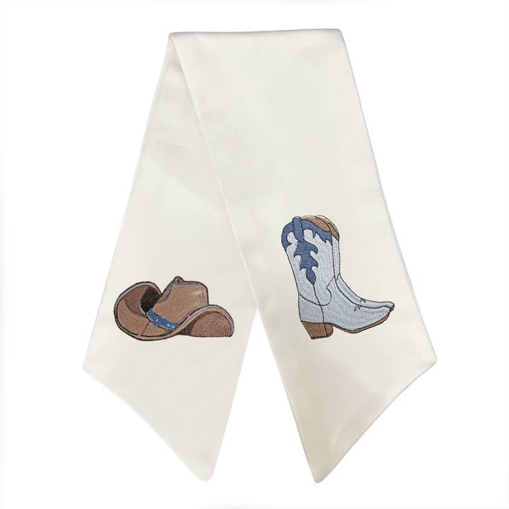 Cowboy Boots Wreath Sash for wholesale by Fig & Dove