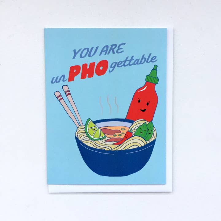 Papermain – Großhandel Grußkarten für den Alltag – Pho-Nudel-Karte — Pho Art, vietnamesische Pho-Karte, Nudelschalen-Karte, Pho-Wortspiele, Pho-Bowl, Punny-Goodbye Karte1