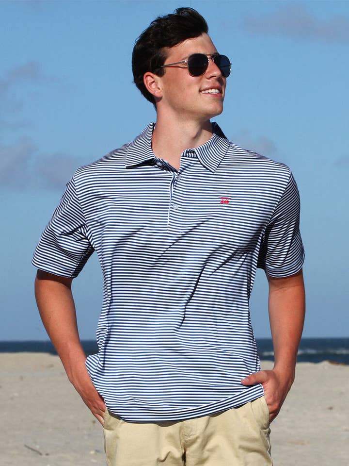 Albatross Polo - Medieval/White for wholesale by Bald Head Blues