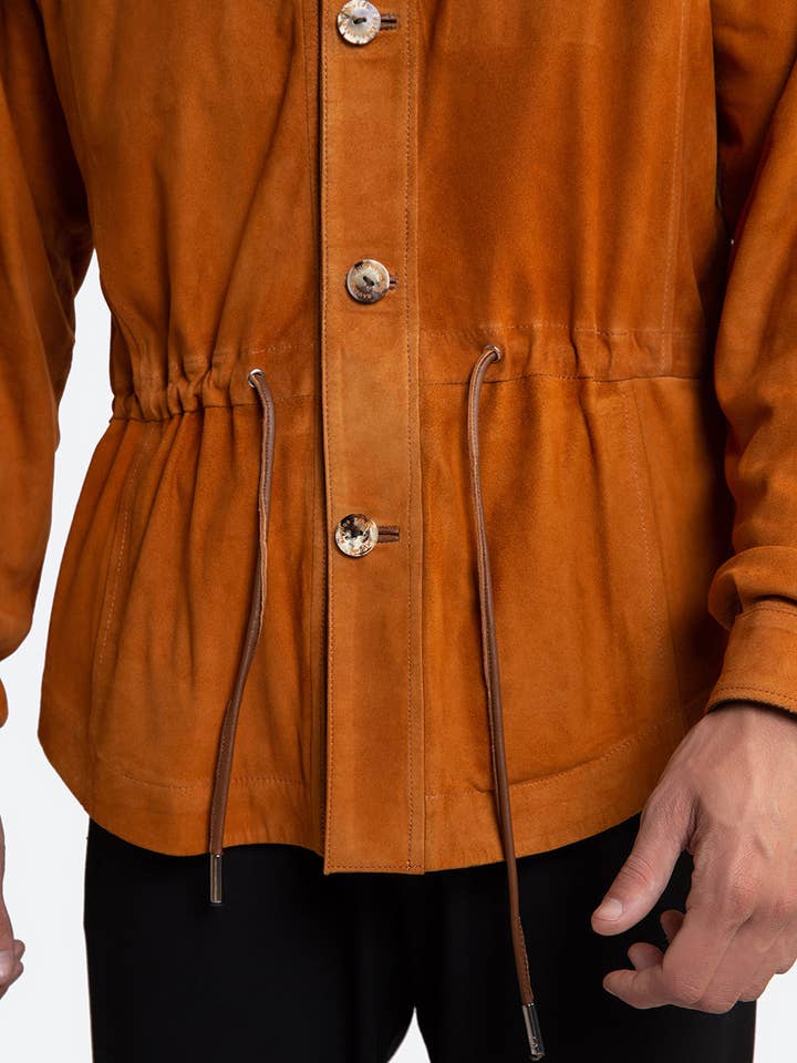 Gaucho Buenos Aires - Wholesale Shirt Jacket/Shacket - Men's - Sandro Suede Overshirt in Cognac6