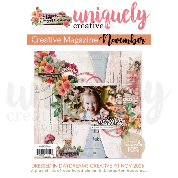 Uniquely Creative - Wholesale Scrapbook - November 2025 - Dressed in Daydreams Magazine