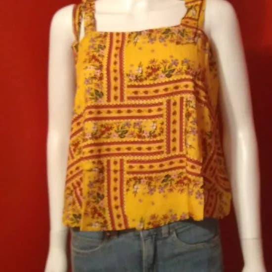 Yellow Floral Top for wholesale by Jones & Ivy Collections, Inc.