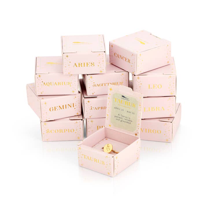 Lucky Feather - Wholesale Signet Ring - Zodiac Signet Ring ASSORTMENT - 48 pc2