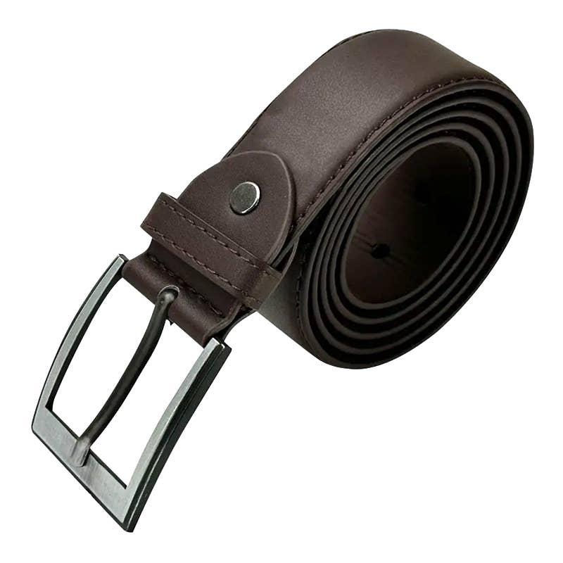 Deluxe Import Trading – wholesale Belt – Men's – Men's Leather Belt Chocolate Brown Mixed Sizes0