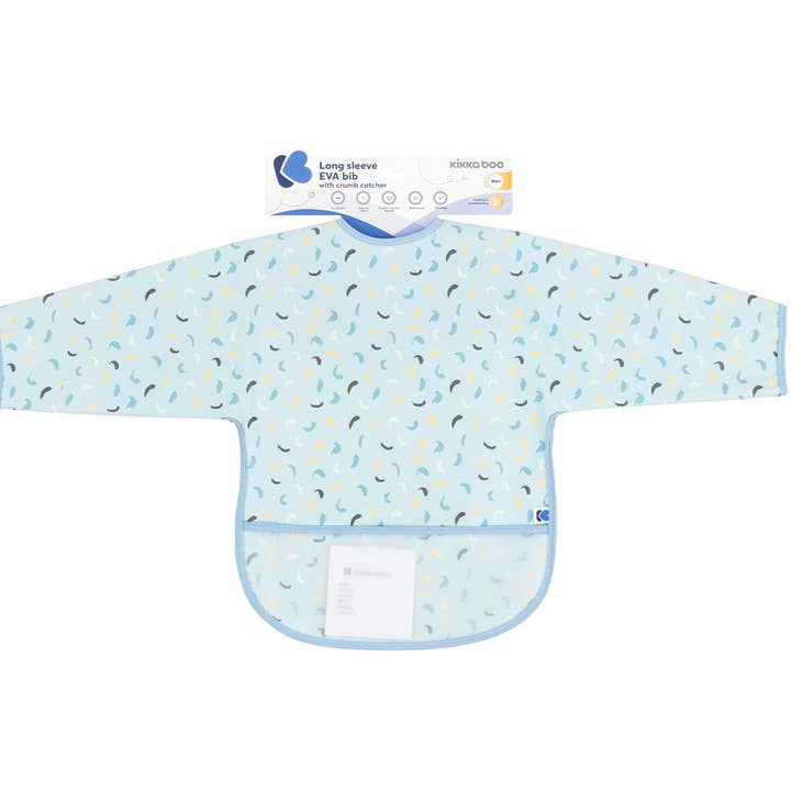 Eva Long Sleeve Bib With Crumb Catcher Arty Pattern for wholesale by Kika Group Ltd.