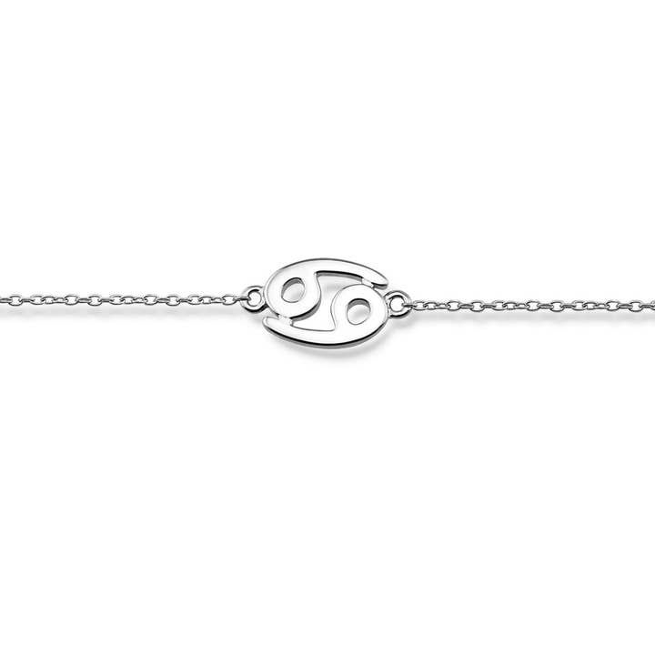 Pulsera de Cáncer del Zodiaco Plata ZB007S para venta al por mayor de jwls4u