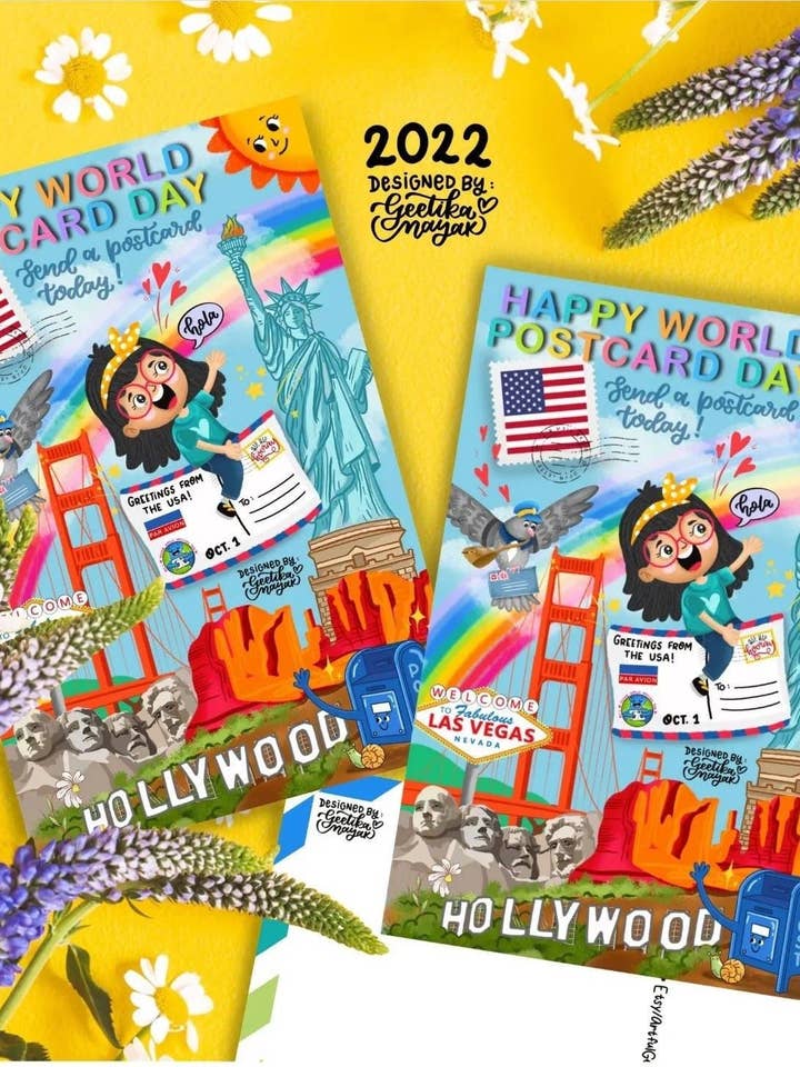 Día Mundial de la Postal 2022 para venta al por mayor de Artful Geet Creations