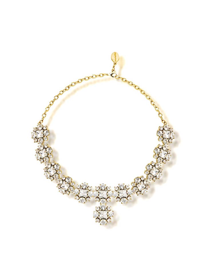 Donna Duo Collier Ras-du-Cou en Cristal Transparent pour la vente par Ninon