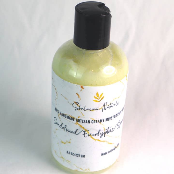 Sandalwood/Eucalyptus Moisturizing Body Wash for wholesale by Shalawam Naturals