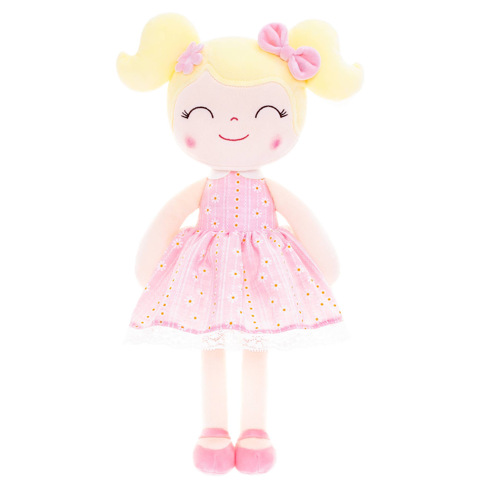 Tiny Tots Boutique - Wholesale Doll - Kids - Light Pink Plush Doll With Blonde Hair2