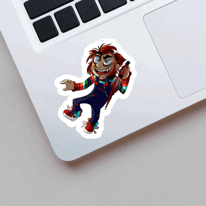 Crazilyhumbledesigns - Wholesale Sticker - Chucky, Cute, Horror Cartoon, Waterproof Sticker1