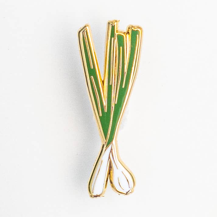 Green Onions Enamel Pin for wholesale by Sherry's Palette
