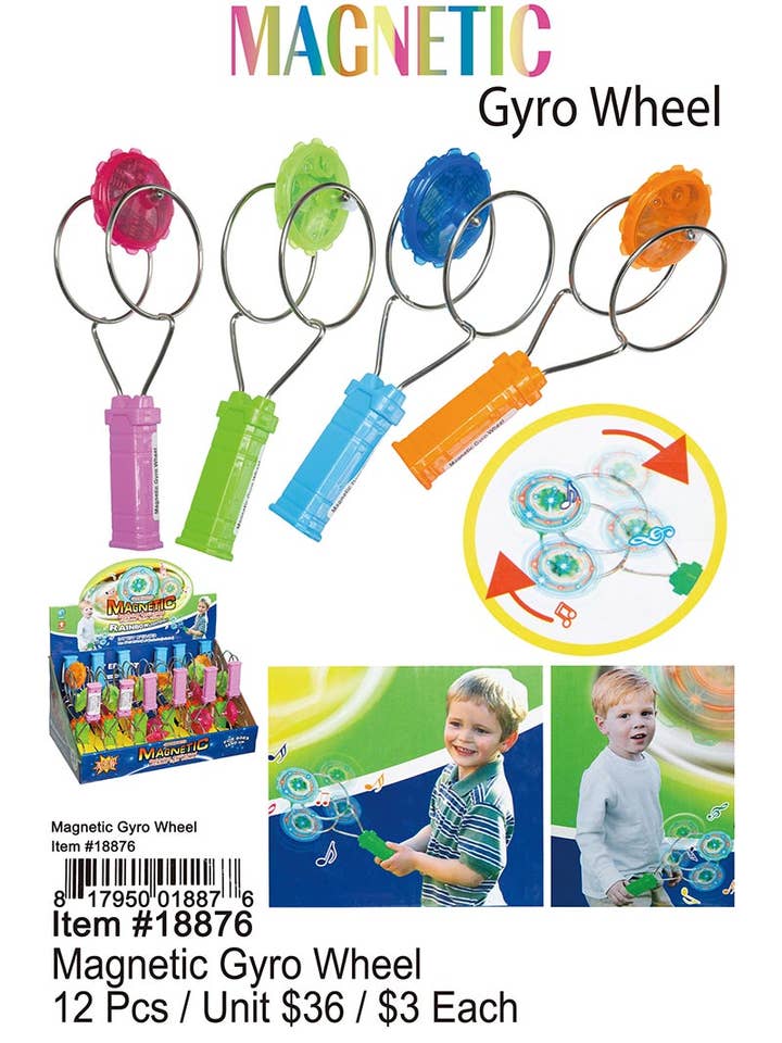 Magnetic Gyro Wheel . for wholesale by Puka Creations