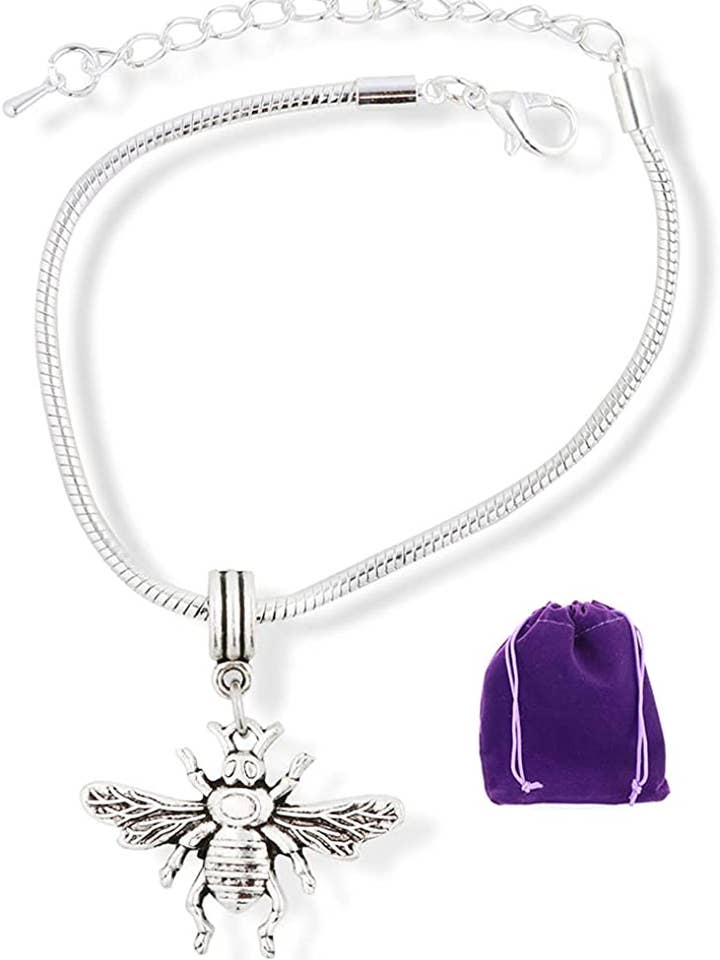 Fly Large Insect Snake Chain Charm Armband voor wholesale door Dave The Bunny