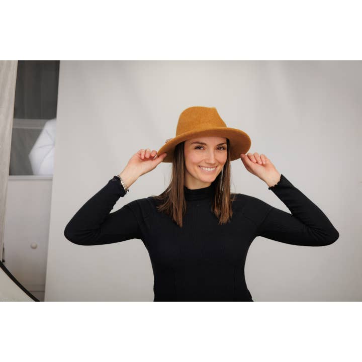 Shihreen Inc - Wholesale Fedora - Women's - 21S-0905 Boiled Wool Fedora Brim with Tie6