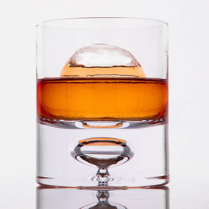 Lemonsoda - Wholesale Cocktail/Liquor Glass - Crystal Bubble Heavy Base Whiskey Glass Tumbler - 9 oz (1pc)