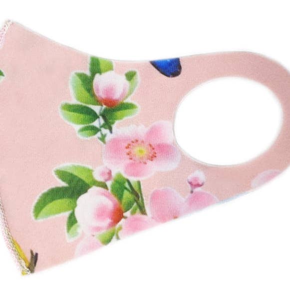 Masque lavable pour enfant à fleurs roses pour la vente par Wenchoice