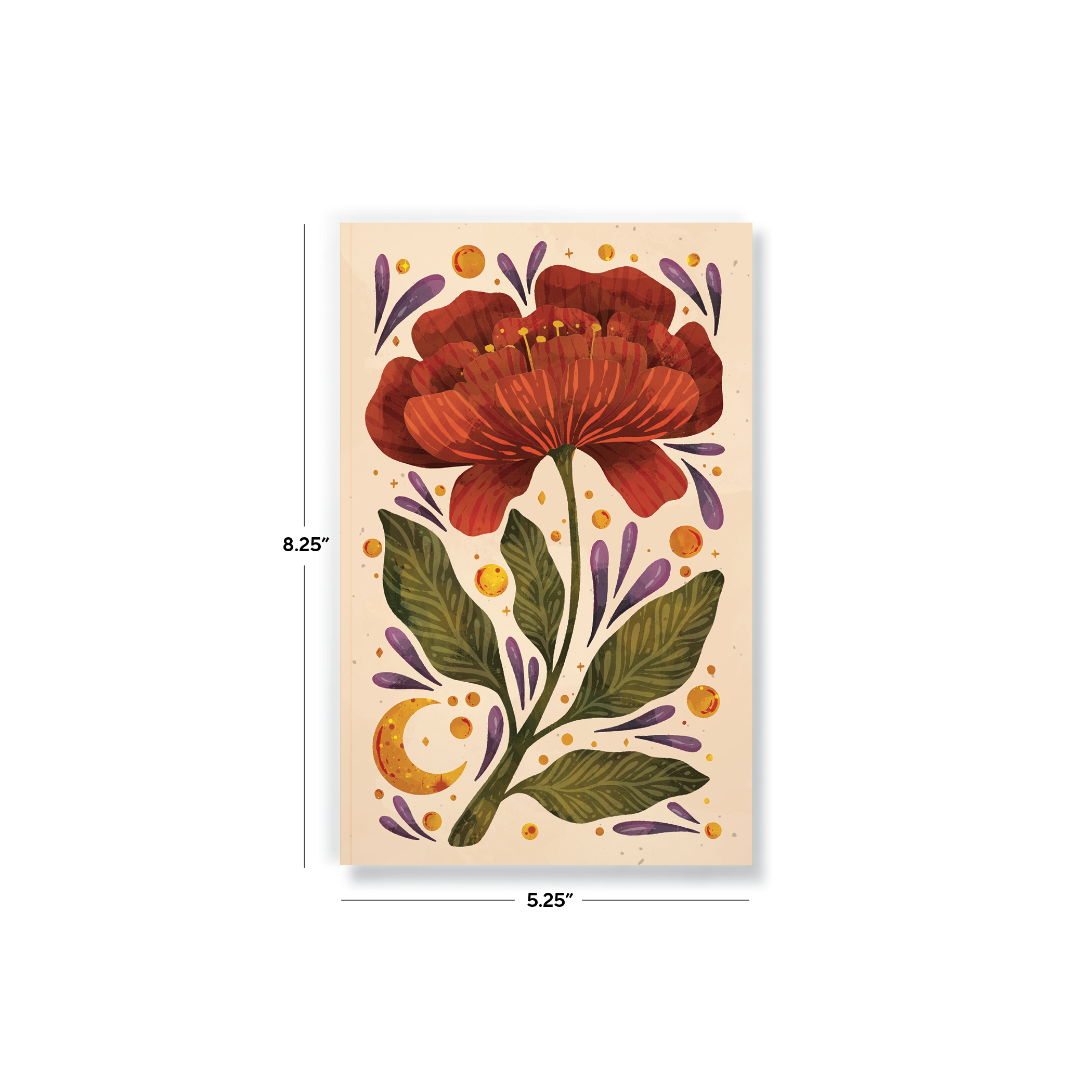 Denik - Vendita all'ingrosso Quaderni - Taccuino da diario classico Burgundy Bloom Layflat4