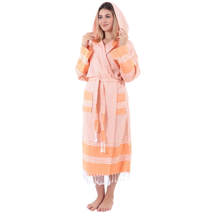 Albornoz turco Cicero-Naranja - 100% Algodón para venta al por mayor de DNZ Textiel B.V.