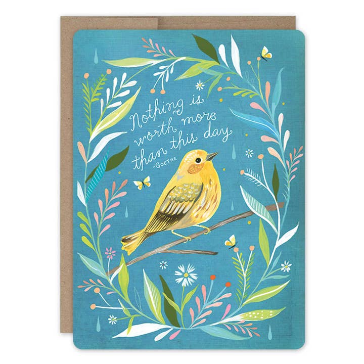 Tarjeta de cumpleaños Wildflower Bird para venta al por mayor de Biely & Shoaf