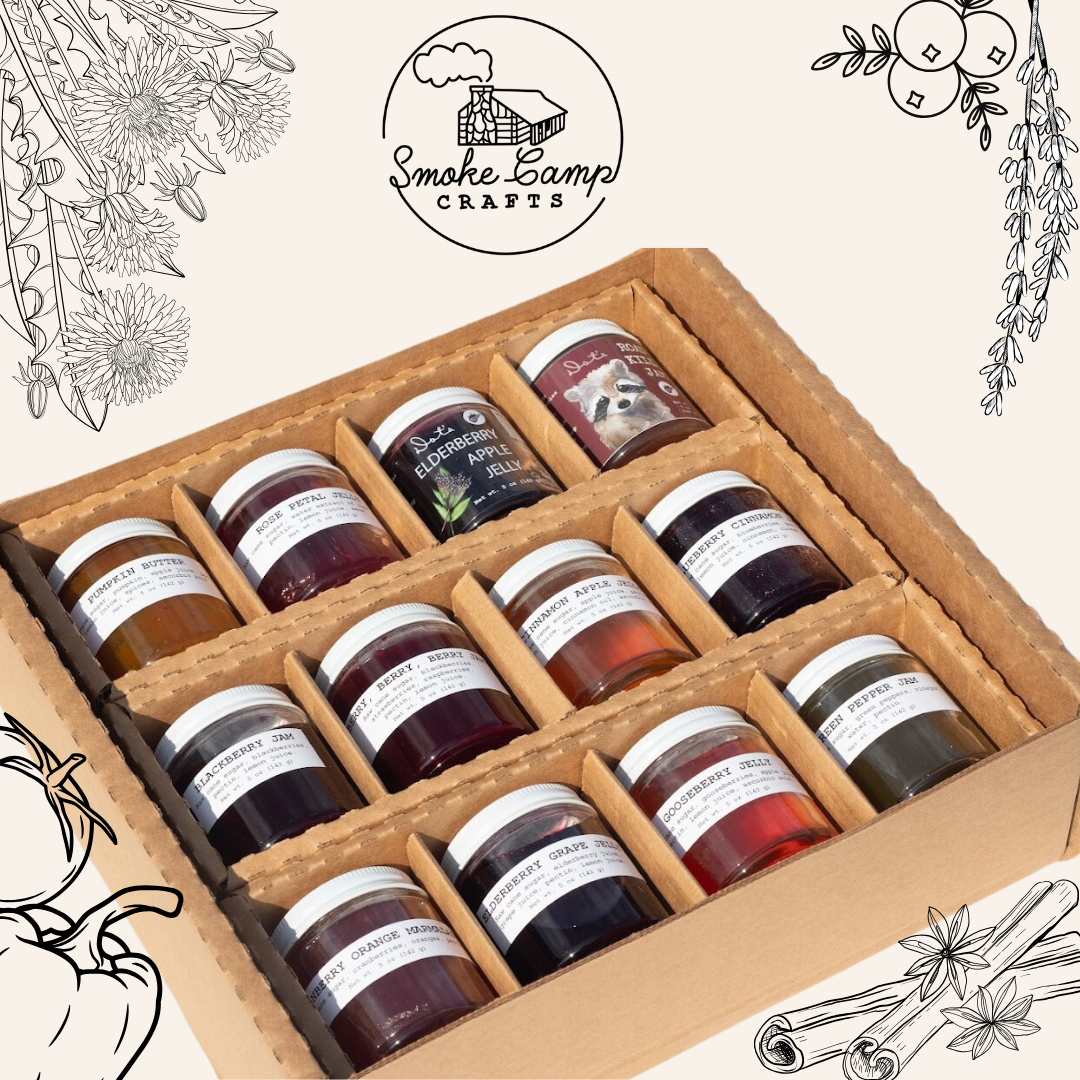 Smoke Camp Crafts - Wholesale Jam/Jelly - Jam and Jelly Gift Set - 12-pack, Twelve 5-oz Jars (142 g)2