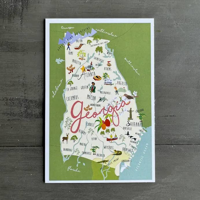 Georgia Note Card w/Envelope for wholesale by Galleyware