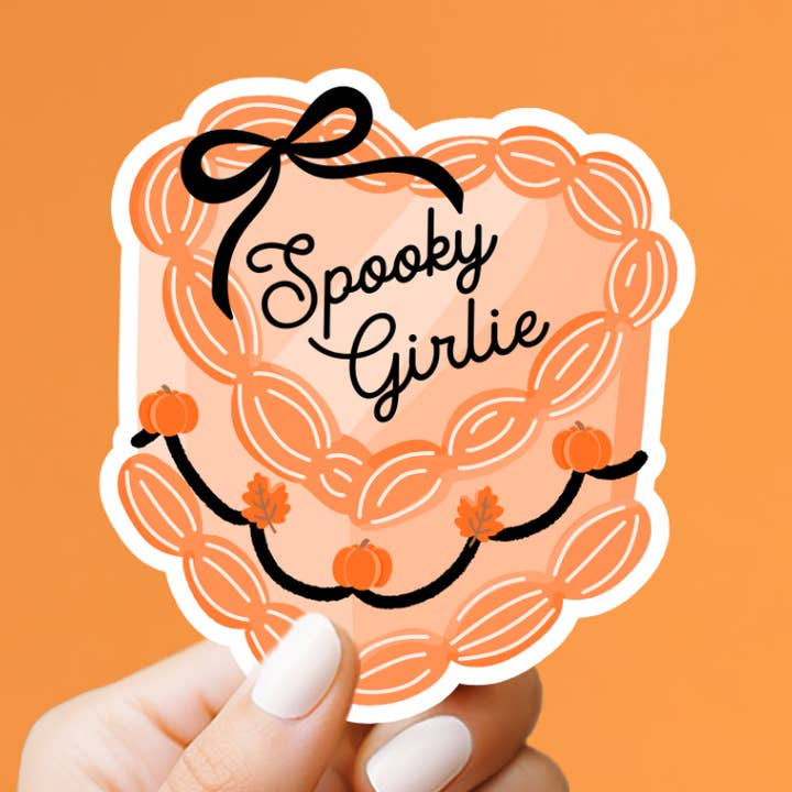 Spooky Girlie Cake Sticker for wholesale by Market by Mari