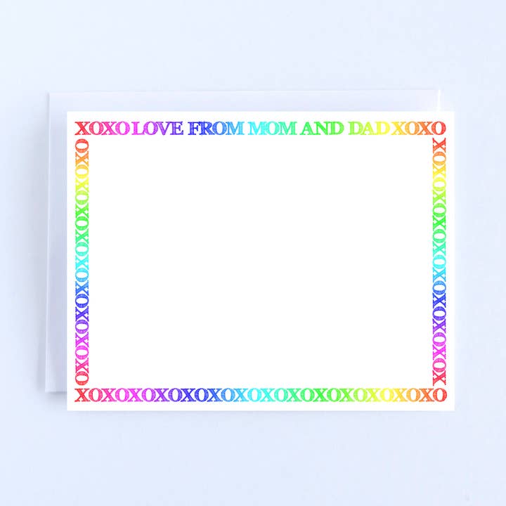 Home Camp Card: XO Rainbow (A2) - Boxed Set of 10 for wholesale by The Cornerstone Studio