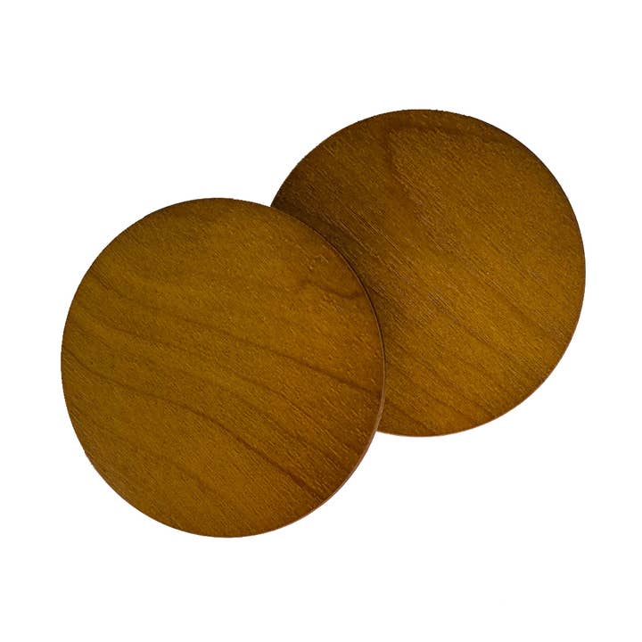 Brown Wood Candle Lid - Fits our 14 oz Havana for wholesale by General Wax - Candle Making Supplies