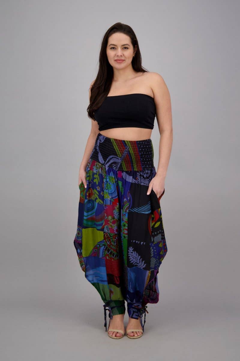 Colores surtidos Pantalones Harem Patchwork PAT-3291 de venta al por mayor en Faire27