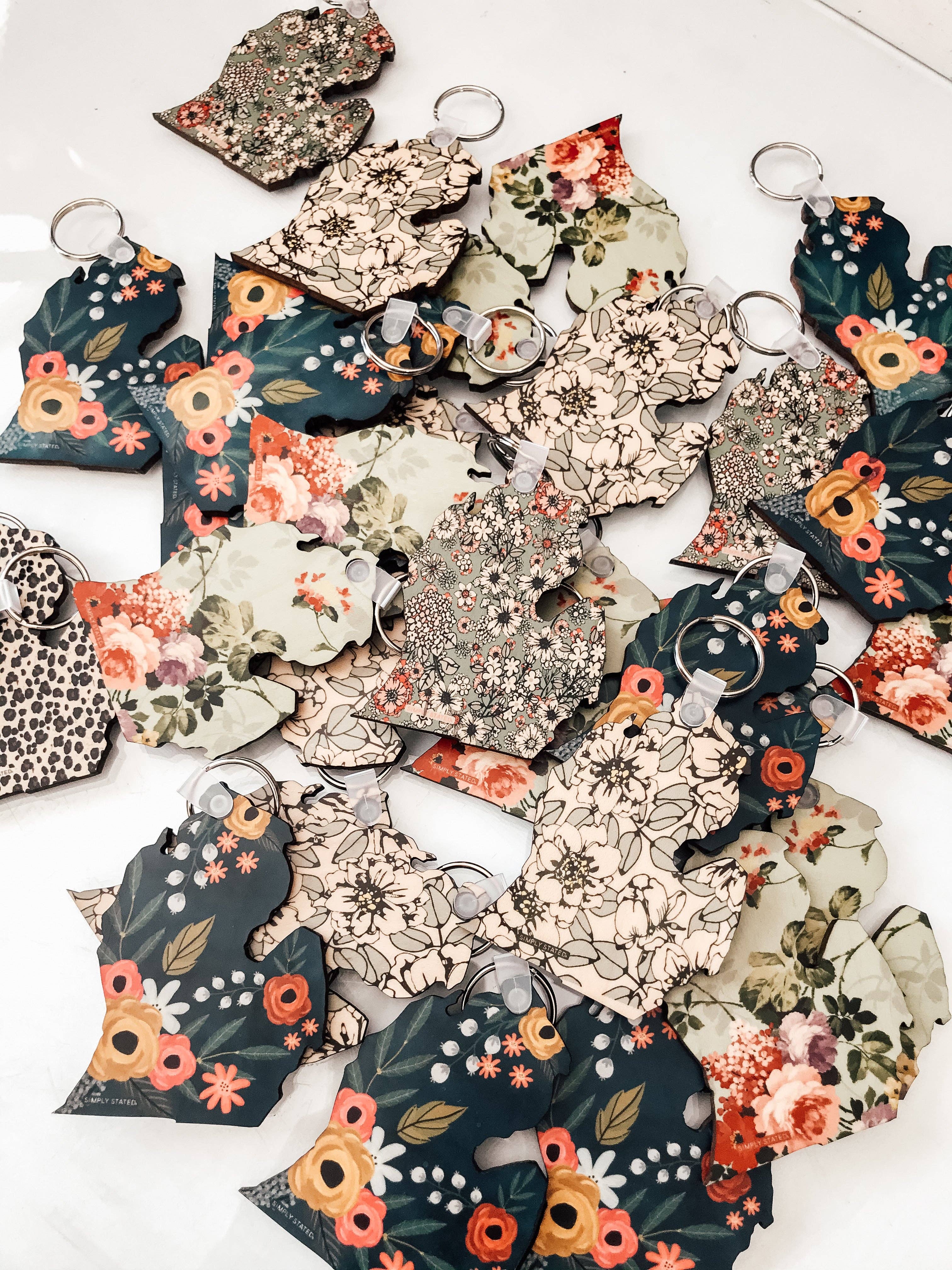 Simply Stated - Wholesale Keychain - Women's - Michigan Keychain - Choose your print!1