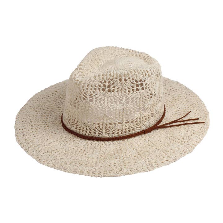 Jeanne Simmons Accessories - Vendita all'ingrosso Fedora - Donna - Cappello Fedora Invernale a Rete Aperta 7141 con Ampia Tesa3