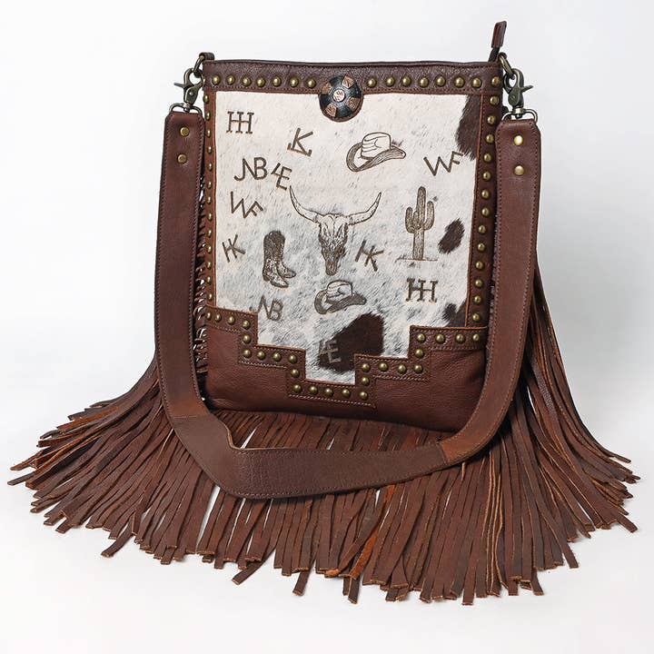 ADBGM746 Crossbody Hair-On Genuine Western Leather Women Bag for wholesale by LS Western