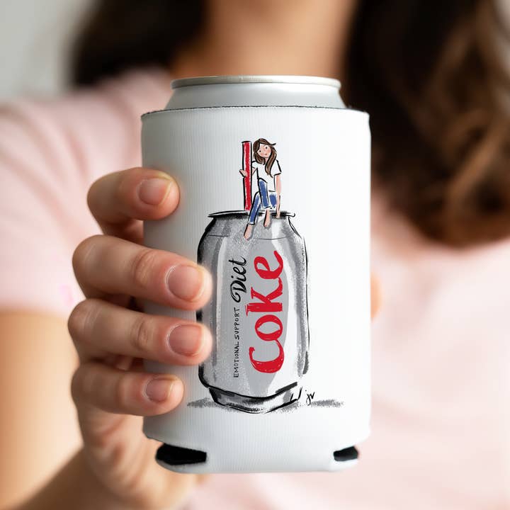 Emotional Support Diet Coke Can Cooler for wholesale by Jennifer Vallez