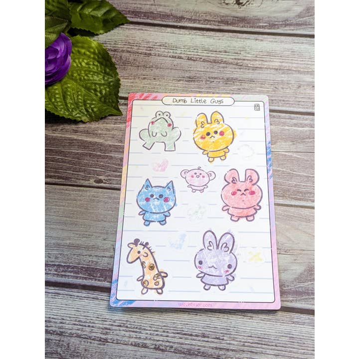 Feuille d'autocollants en vinyle Adorable Dumb Little Guys pour la vente par Witchbriar Cottage