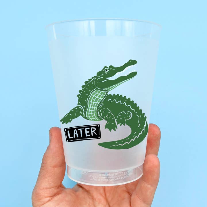 Home Malone - Wholesale Disposable Cup - Later Gator Party Cup Set-Fun Pool BBQ Birthday Drinkware0