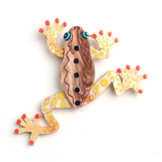 Jumping Frog Brooch πΏπ¦ for wholesale by Domoflor s.l