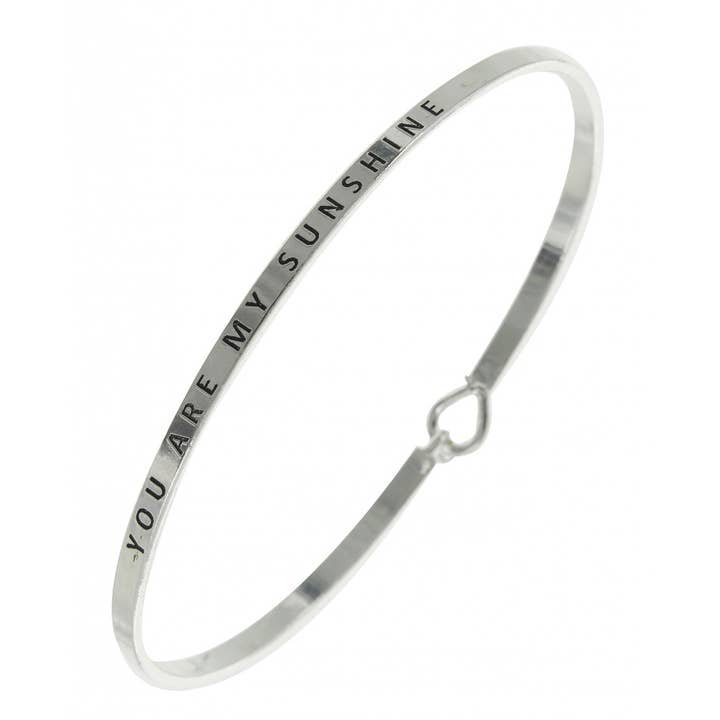 0011 PREMIERE - Wholesale Bangle Bracelet - FR2075 YOU ARE MY SUNSHINE_3mm Inspired Bangle