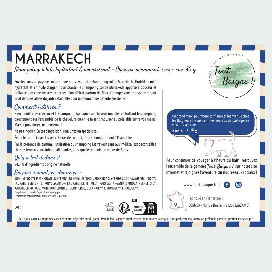 Tout Baigne ! - Wholesale Shampoo Puck/Solid Shampoo - Marrakech - Moisturizing & nourishing solid shampoo5